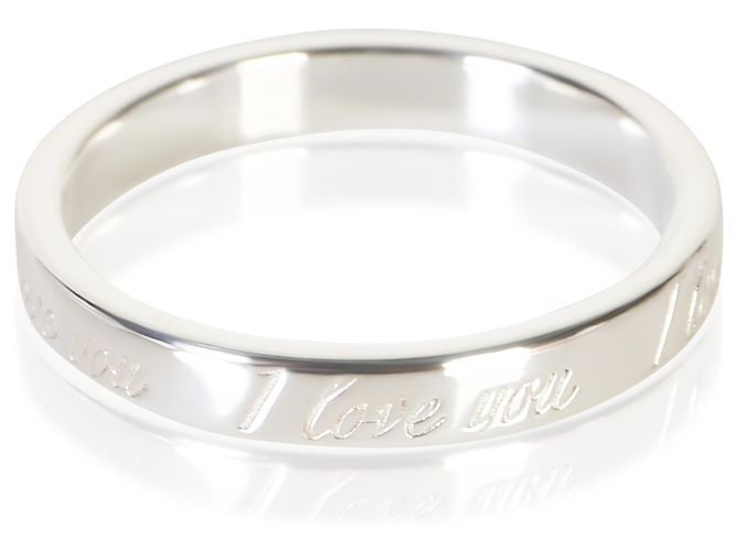 Tiffany & Co. Sterling Silver Notes I Love You Band Ring - Ansicht 4