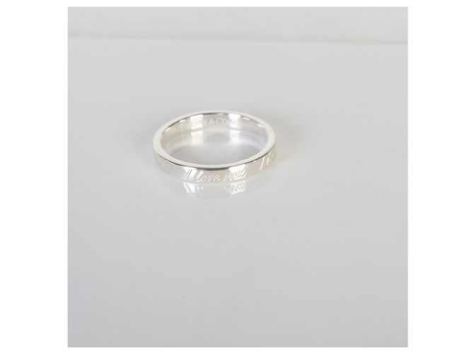 Tiffany & Co. Sterling Silver Notes I Love You Band Ring - Ansicht 5