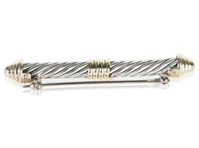 Spilla Cable David Yurman in oro giallo e argento sterling - vista 3