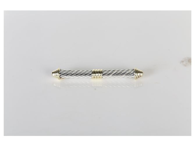 Spilla Cable David Yurman in oro giallo e argento sterling - vista 4
