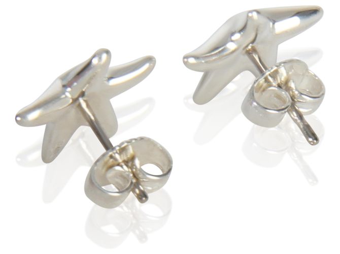 Orecchini Elsa Peretti Starfish in argento sterling Tiffany & Co. - vista 4
