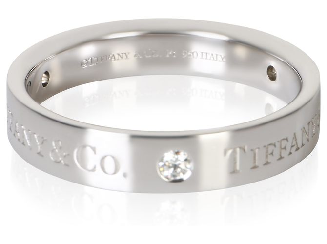 Tiffany & Co. T&Co. Ring 4mm aus Platin und Diamanten - Ansicht 4
