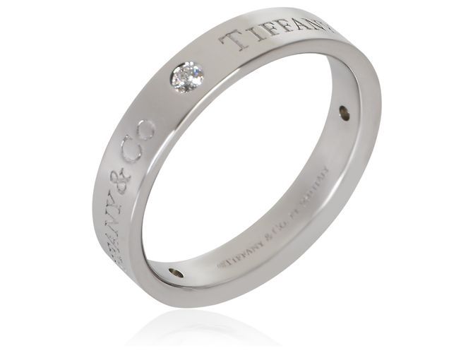 Tiffany & Co. T&Co. Ring 4mm aus Platin und Diamanten - Ansicht 6