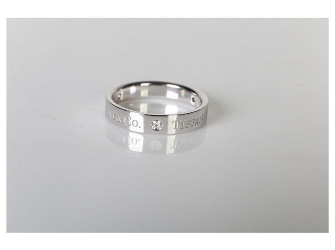 Tiffany & Co. T&Co. Ring 4mm aus Platin und Diamanten - Ansicht 7