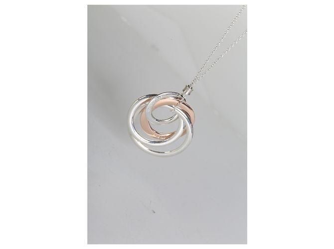 Pendente Tiffany & Co. Sterling Silver & Rubedo Large Model 1837 - vista 4