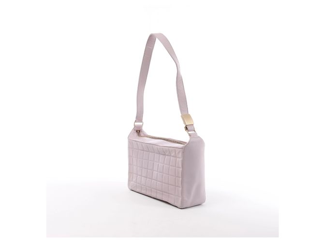 Borsa a tracolla Chanel Chocolate Bar in pelle, Viola 8026606 Beige - vista 3