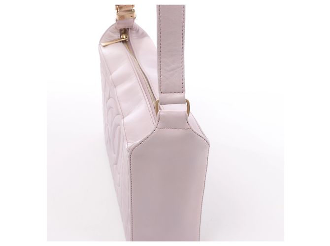 Borsa a tracolla Chanel Chocolate Bar in pelle, Viola 8026606 Beige - vista 5