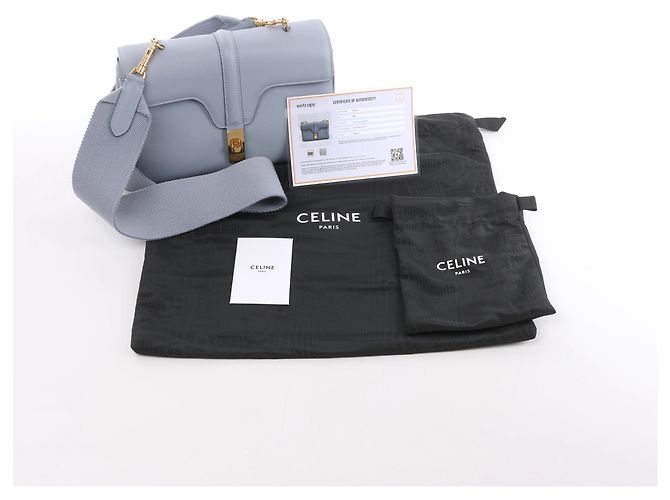 Céline Borsa a tracolla in pelle CELINE Soft 16 Teen in azzurro Blu - vista 12