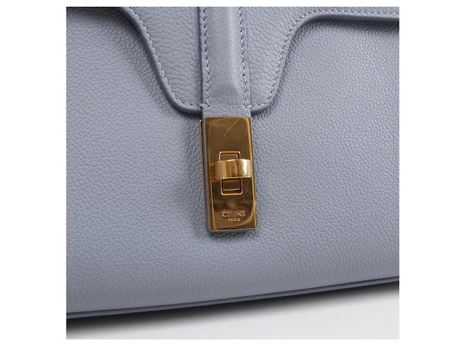 Céline Borsa a tracolla in pelle CELINE Soft 16 Teen in azzurro Blu - vista 9