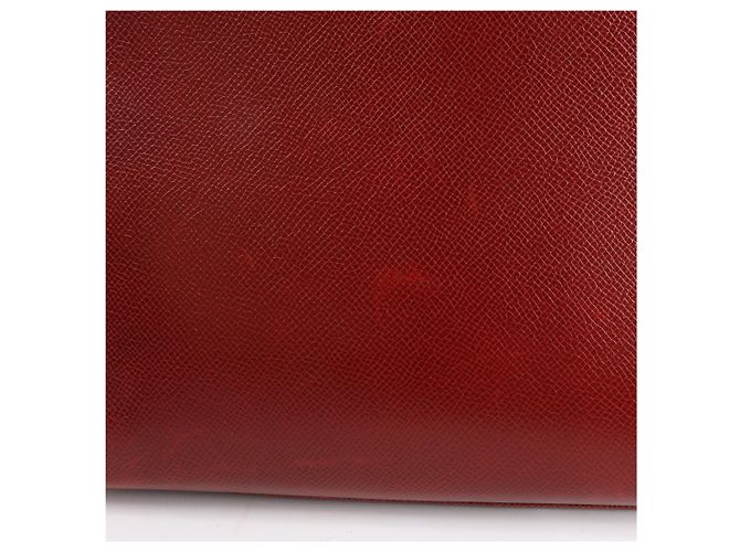 Bolsa de mão Hermès Dalvy MM em couro Cushbell, cor Brown Rouge E: 2001 Marrom - vista 11