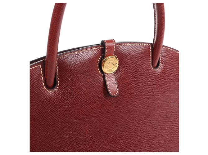 Bolsa de mão Hermès Dalvy MM em couro Cushbell, cor Brown Rouge E: 2001 Marrom - vista 9