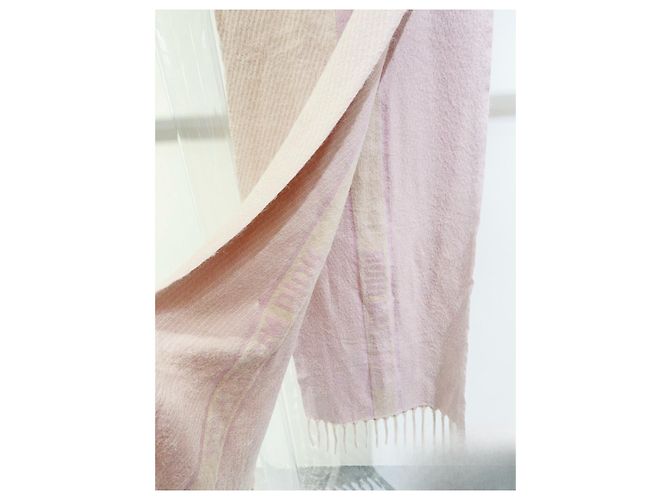 Autre Marque Sciarpa Dior Rosa in Lana Multicolore - vista 4