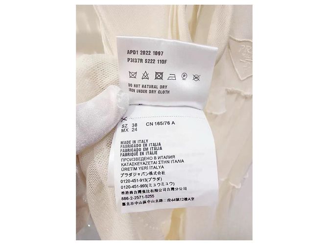 Vestido Prada Branco de Poliamida Multicor - vista 5