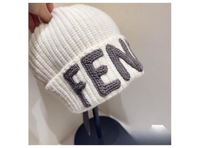 Fendi Wool Beanie White Multiple colors - view 3