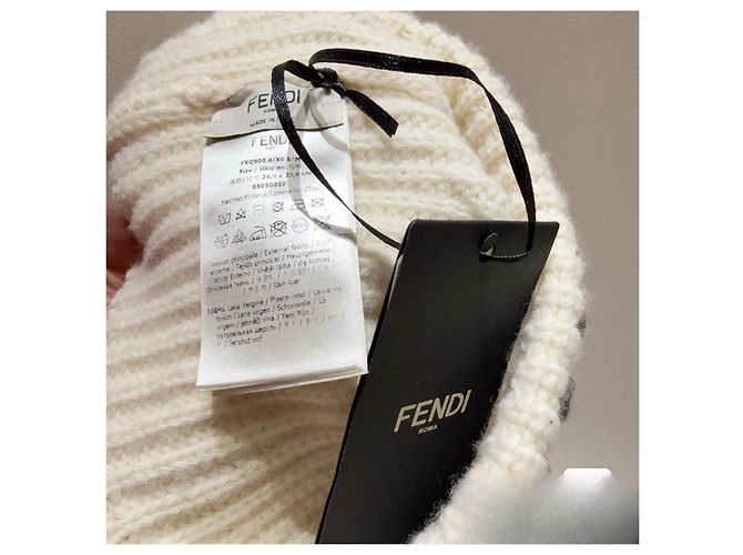 Fendi Wool Beanie White Multiple colors - view 5