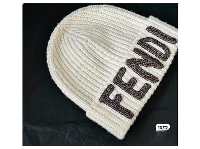 Fendi Wool Beanie White Multiple colors - view 7
