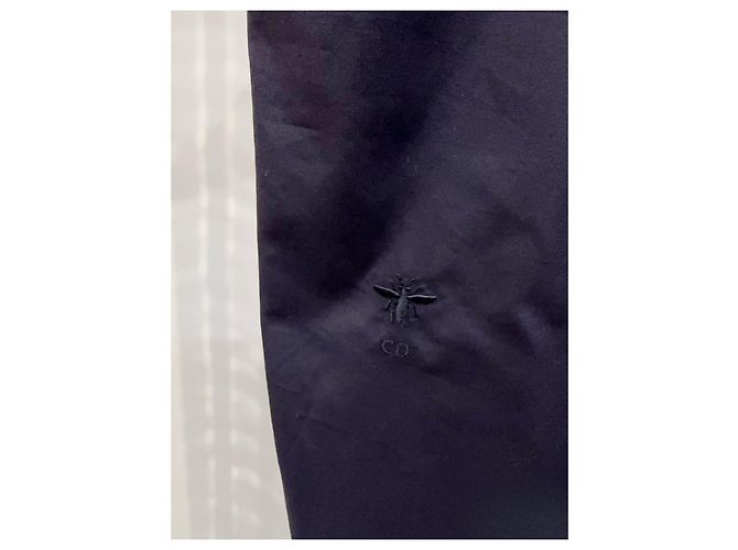 Dior Kleid Braun Baumwolle mit Bienenstickerei Größe 40 Mehrfarben - Ansicht 2