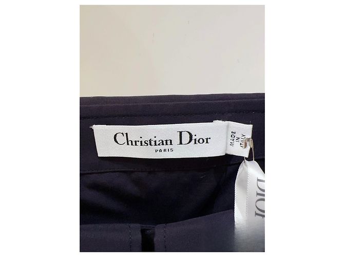 Dior Kleid Braun Baumwolle mit Bienenstickerei Größe 40 Mehrfarben - Ansicht 3