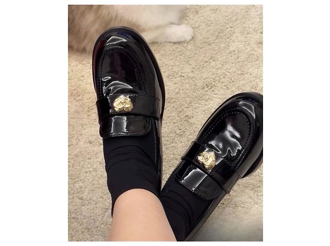 Mocassini Chanel con plateau a forma di cuore in pelle 36 Multicolore - vista 8