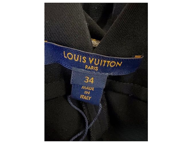Louis Vuitton Hose Navy Wolle Hoher Bund Monogramm Mehrfarben - Ansicht 7