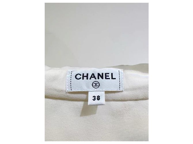 Top Chanel Waterfall in seta con dettagli in tulle Multicolore - vista 2