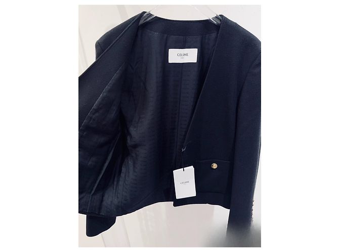 Céline Cashmere Jacket Black Gold Buttons Size 36 Multiple colors - view 5