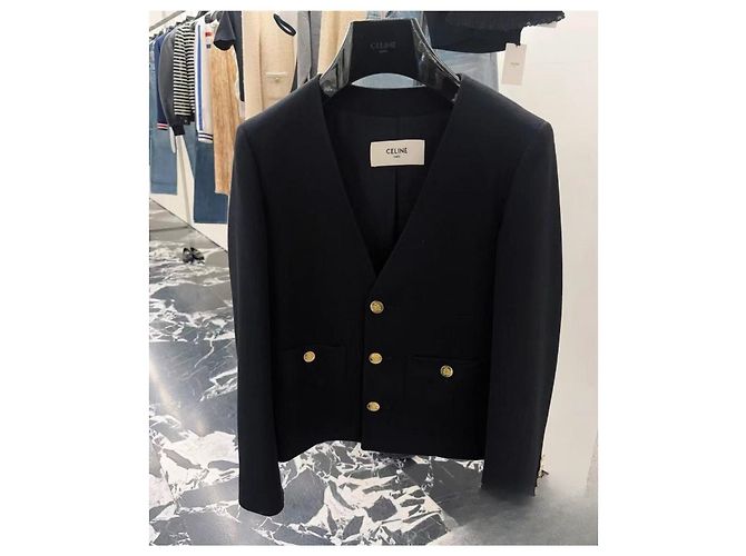 Céline Cashmere Jacket Black Gold Buttons Size 36 Multiple colors - view 8