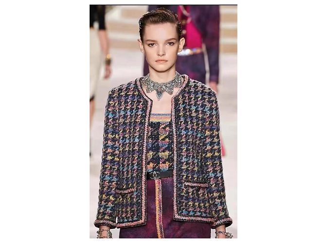 Chanel 20A Tweed Jacket Multicolor Houndstooth Multiple colors - view 9