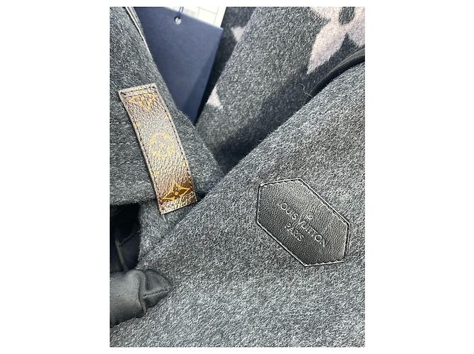 Louis Vuitton Monogramm Wollmantel Grau Mehrfarben - Ansicht 4