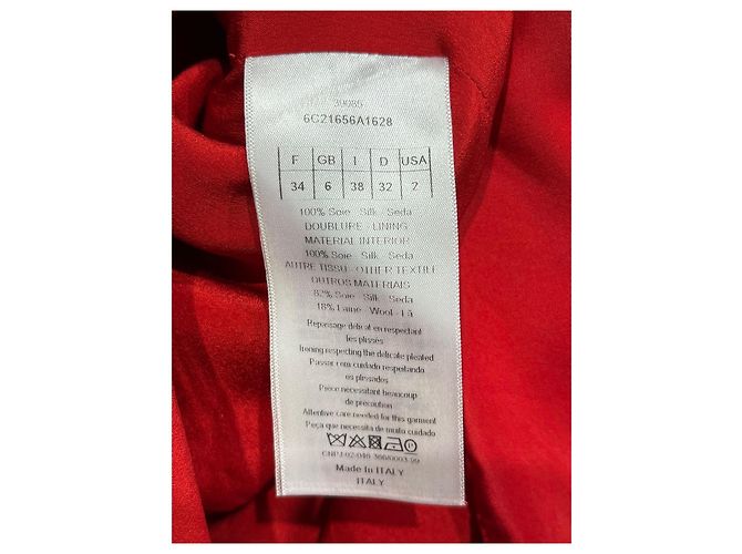 Autre Marque Dior Kleid Rot Mehrfarben - Ansicht 5