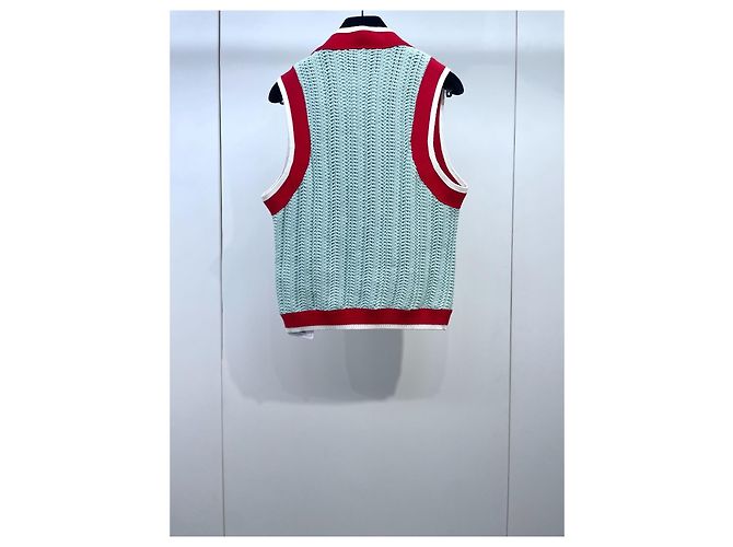 Colete de malha Gucci x Adidas Turquesa Lã XS Multicor - vista 2