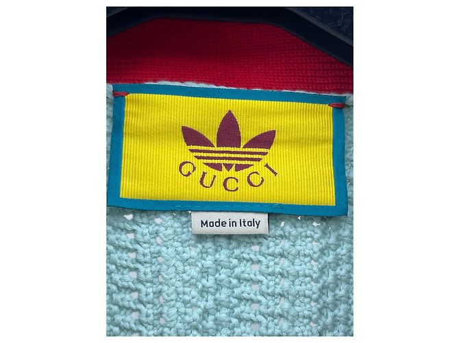 Colete de malha Gucci x Adidas Turquesa Lã XS Multicor - vista 3