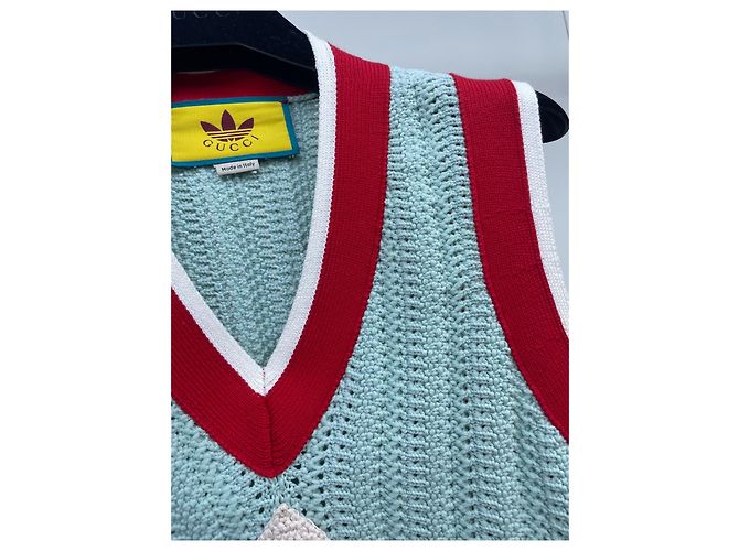 Colete de malha Gucci x Adidas Turquesa Lã XS Multicor - vista 5