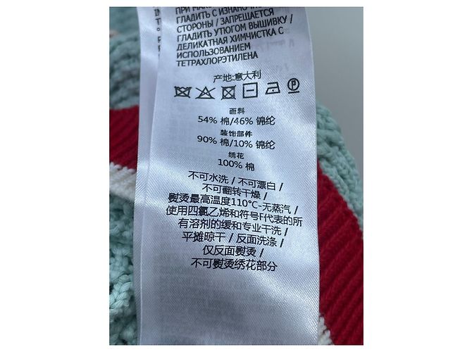 Colete de malha Gucci x Adidas Turquesa Lã XS Multicor - vista 9