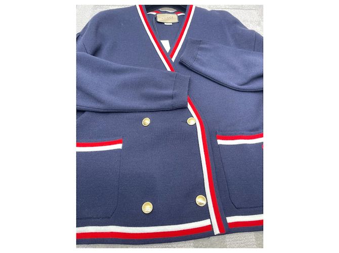 Malha de lã azul Gucci Multicor - vista 3