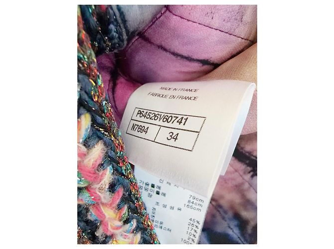 Chanel Tweed Jacket Multicolor Houndstooth Size 34 Multiple colors - view 4