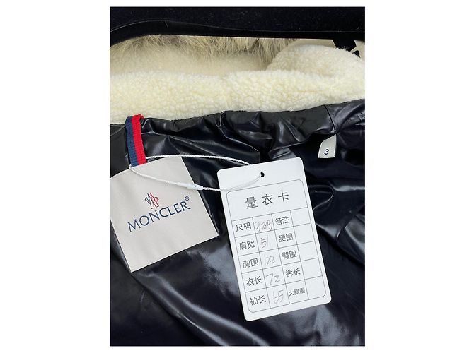 Moncler Red Plaid Wool Down Jacket with Fur Collar Multiple colors - view 6