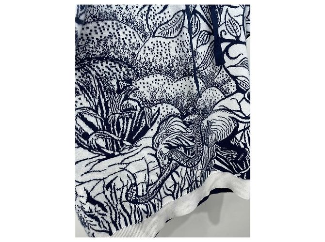 Autre Marque Dior Strickjacke mit Kapuze Jungle Print Baumwolle Mehrfarben - Ansicht 4