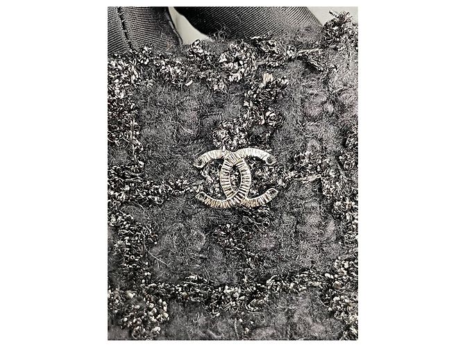 Chanel Rock Schwarz mit Glitzer Karomuster Mehrfarben - Ansicht 4