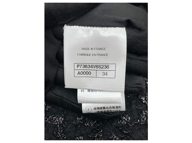 Chanel Rock Schwarz mit Glitzer Karomuster Mehrfarben - Ansicht 6