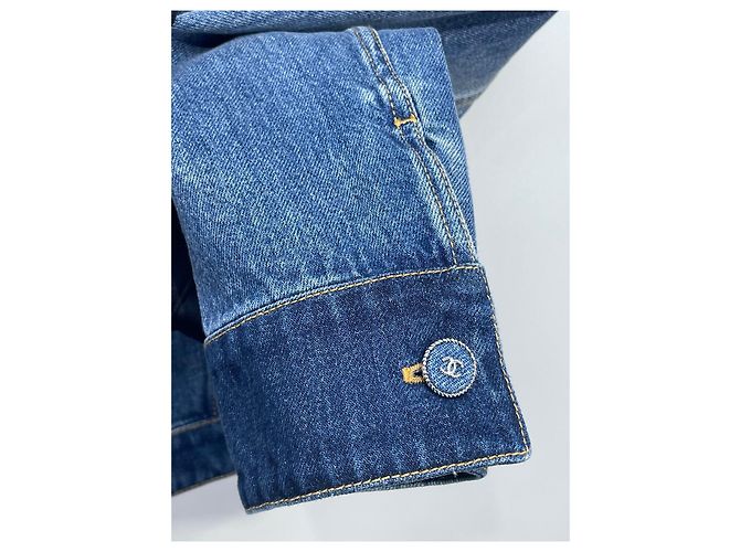 Chanel 24B Jeansjacke Blau Mehrfarben - Ansicht 3
