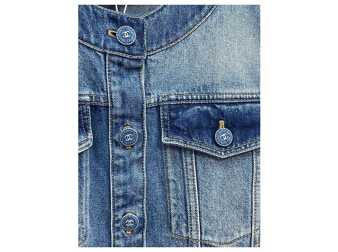 Chanel 24B Jeansjacke Blau Mehrfarben - Ansicht 6