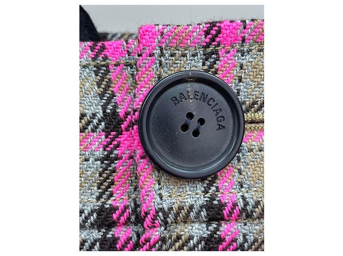 Balenciaga Strickrock mit buntem Karomuster aus Wolle Mehrfarben - Ansicht 5