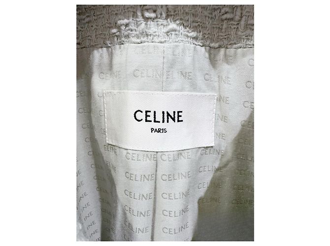 Giacca Céline in Tweed Verde Multicolore - vista 2