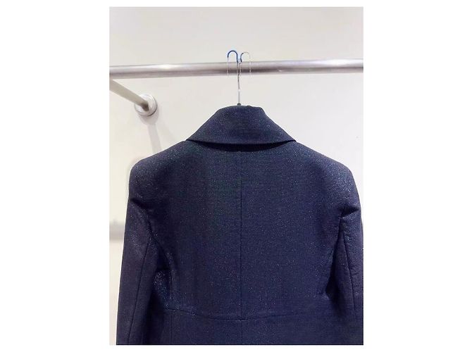Set Abito e Giacca Chanel 19C Cruise in Tweed Navy Multicolore - vista 3