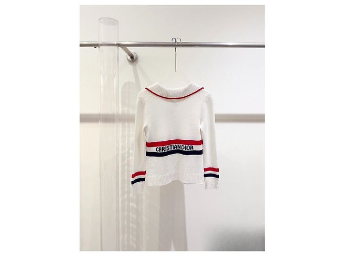 Autre Marque Pull Dior en laine blanc taille 36 Multicolore - vue 2