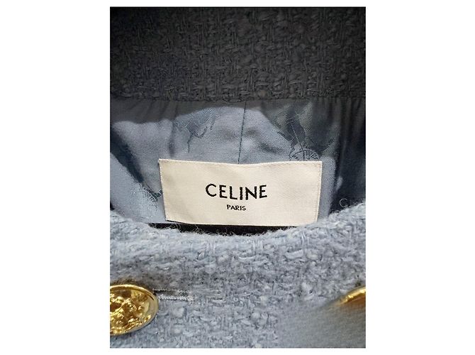 Céline Blue Tweed Double Breasted Jacket Multiple colors - view 2