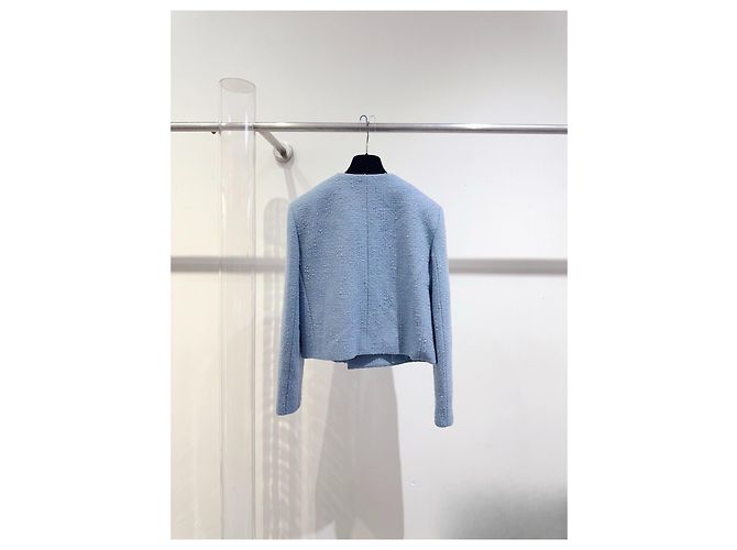 Céline Blue Tweed Double Breasted Jacket Multiple colors - view 3