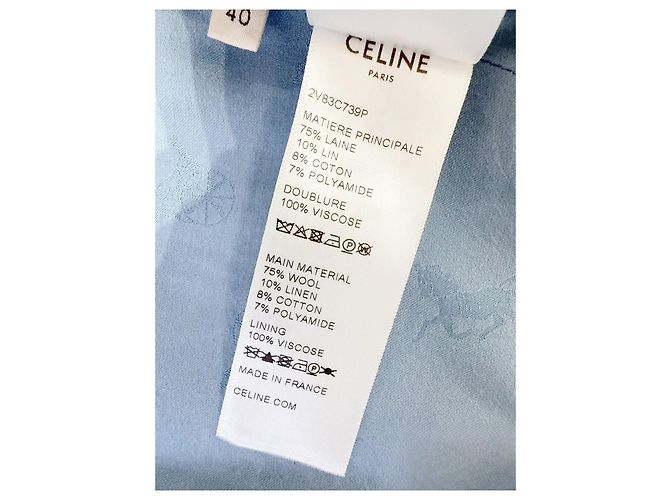 Céline Blue Tweed Double Breasted Jacket Multiple colors - view 5