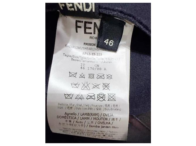 Fendi Jacke aus Lammfell und Wolle Mehrfarben - Ansicht 4